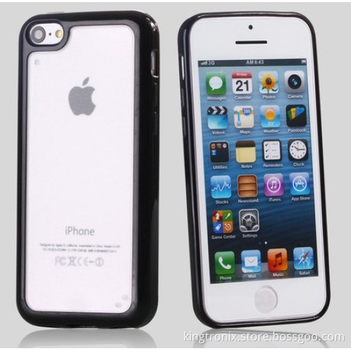 TPU Bumper Case with Hard Plastic Back Cover for iPhone 5c (KT-17002)